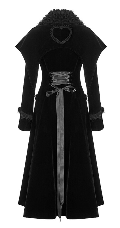 PUNK RAVE HERZKÖNIGIN SAMT MANTEL GOTHIC LOLITA BAROCK RETRO STICKEREI KORSETT PUNKRAVE