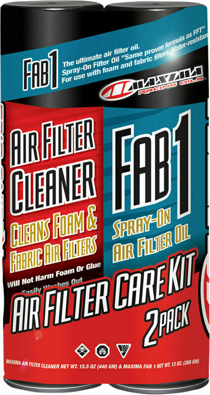 Maxima Racing Oil Foam & Fabric Motorcycle Air Filter Cleaner and Oil Kit