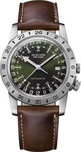 Pre-owned Glycine Men's Gl0410 Airman Vintage The Chief Purist 40mm Automatic Watch