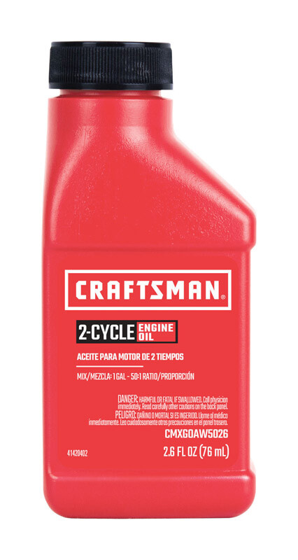 Craftsman All 2 Cycle Engine Synthetic Motor Oil 2.6 oz ...