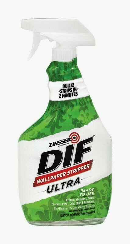 Zinsser 249055 DIF Ultra Liquid Wallpaper Remover, Ready-to-Use, 32-oz