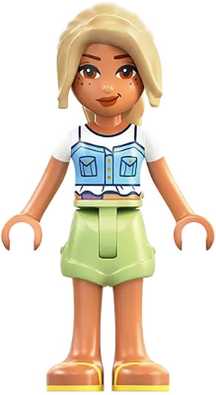 Friends Sara - Bright Light Blue Top, Ostomy Bag (frnd0841)