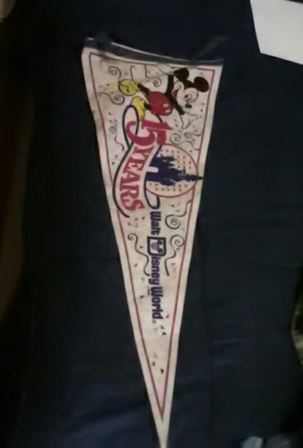 vintage Mickey mouse banner15 yr Walt Disney world anniversary