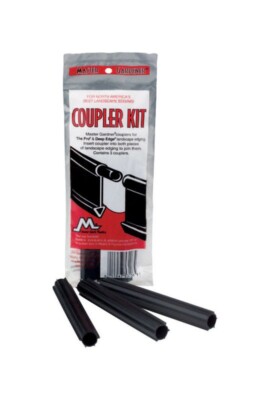 Master Mark Master Gardener 4 in. H Plastic Black Edging Coupler Kit 3 pk