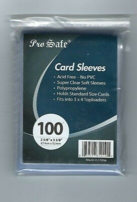 10000 Pro-Safe Standard Size Clear Card Penny Sleeves 2 5/8 x 3 5/8(67mmx92mm) 
