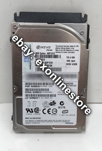 90P1313 - 73.4 GB 10 000 rpm SFF Ultra320 SCSI hard drive 90P1316 26K5158 used