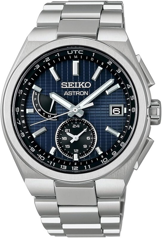 Pre-owned Seiko Astron Sbxy065 Nexter Blue Dial Titanium Radio Solar Men Watch Japan