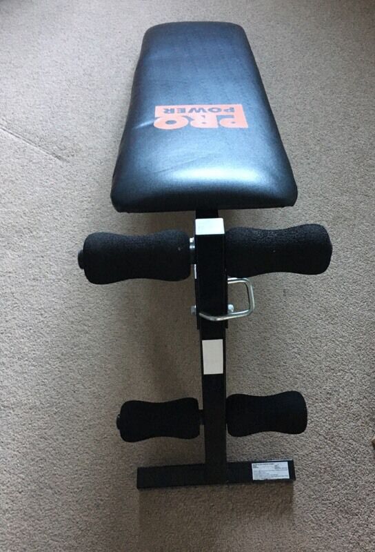 Pro Power Sit Up Ab Bench Stomach Ab Abs Work Out Bench For