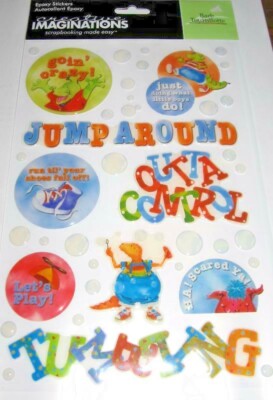 Creative Imaginations LITTLE BOYS epoxy stickers~CUTE! Quick Ship!