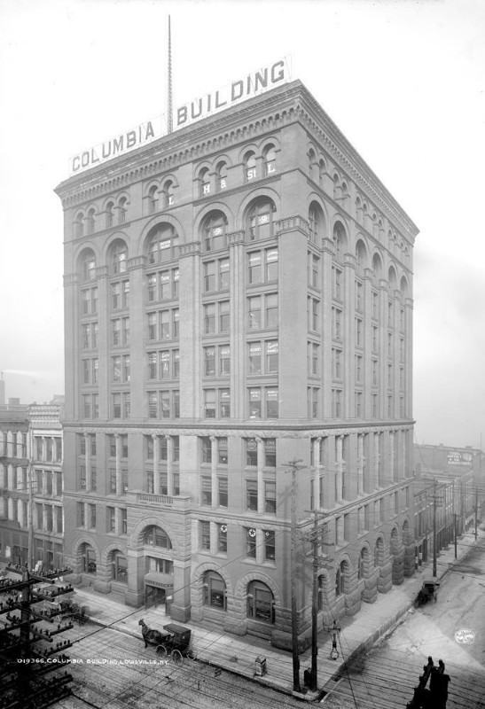 1906 Columbia Building, Louisville, Kentucky Old Photo 13" x 19"
