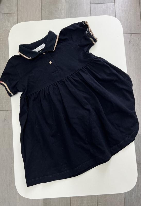 Burberry Children Kids Girls Polo Dress Black Size