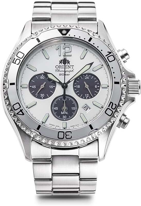 Pre-owned Orient Mako Rn-tx0205s Wwf Japan Collaboration Panda Analog Solar Men Watch