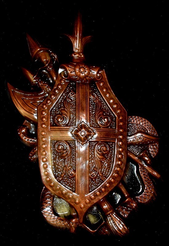Britannic Shield Cross Reproduction Old World Wall Decor Medieval Art