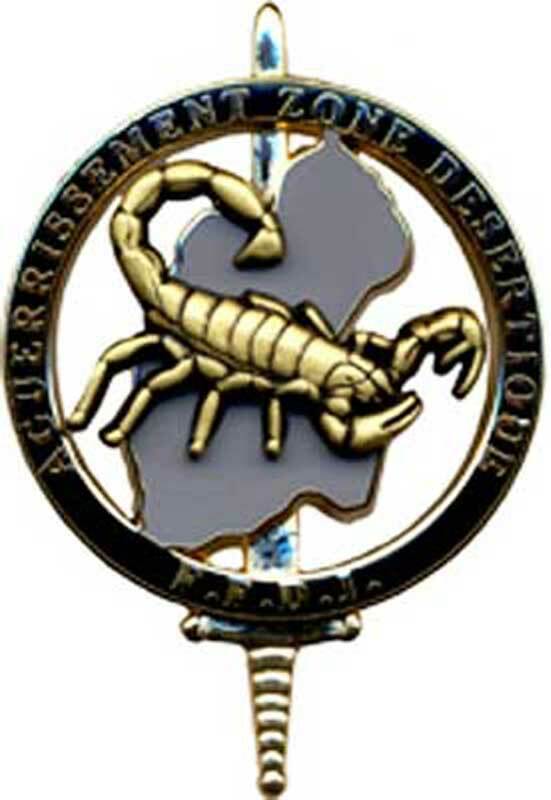 Brevet Aguerrissement En Zone DÃ©Sertique, Commando, Scorpion Bronze, Bous (9164)