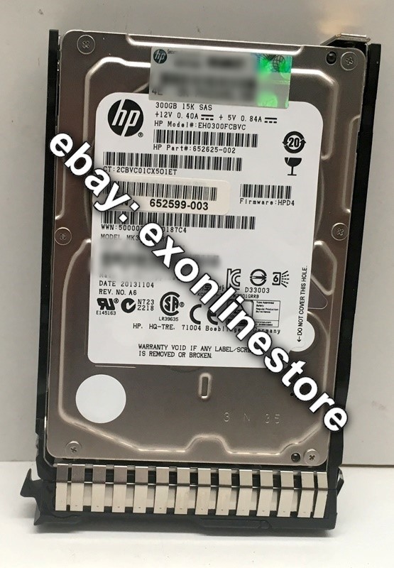 652611-B21 - HPE 300GB 6G SAS 15K rpm SFF (2.5-inch) SC Ent HDD 653960-001