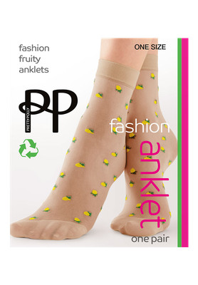 Pretty Polly Anklet     Lemons  Size : One Size (UK)3-8  (EUR)35-43