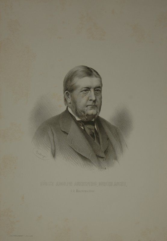 Portrait. Brustfigur Nach Viertelrechts. Lithographie Von Adolf Dauthage  130703