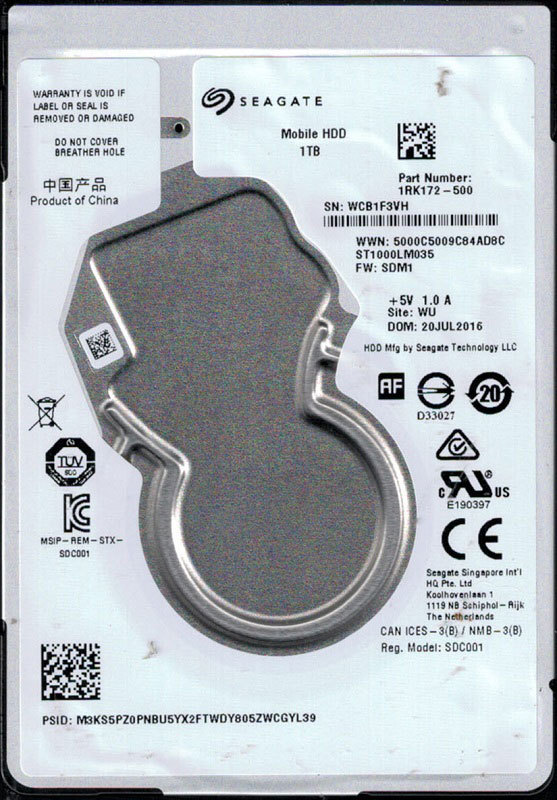 ✔️ ST1000LM035 1RK172-568 Seagate 1TB 2.5