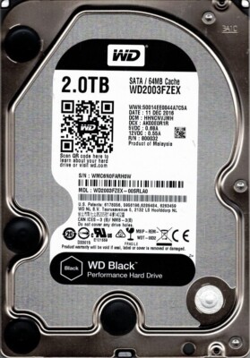 Western Digital WD2003FZEX （3.5 HDD 2TB） 2TB WD_BLACK 3.5-Inch Gaming Hard Drive | Western Digital