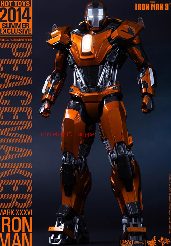 Hot Toys Mms258 1/6 Iron Man 3 Peacemaker MK36 Mark Xxxvi