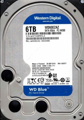 WD HDD 6TB ／D60EZAZ WD60EZAZ-00ZGHB0 WX21D SEP 2018 Western Digital 6TB | eBay