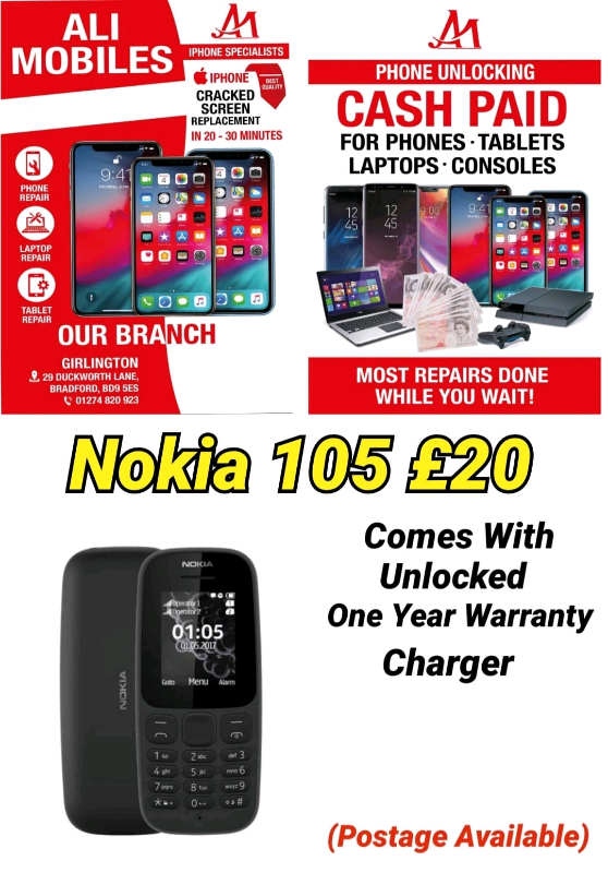 Nokia 105 Comes With Unlocked One Year Warranty Charger Postage Availa In Bradford West Yorkshire Gumtree