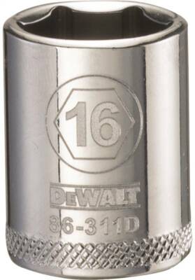 NEW Dewalt DWMT86311OSP 3/8 Drive X 16 MM METRIC  6 PT CHROME Socket 
