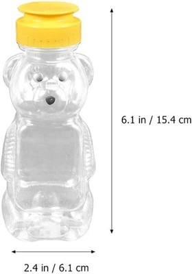 8 Oz Plastic Bear Honey Bottle Jars, Empty Honey Squeeze Bottle with Flip-top...