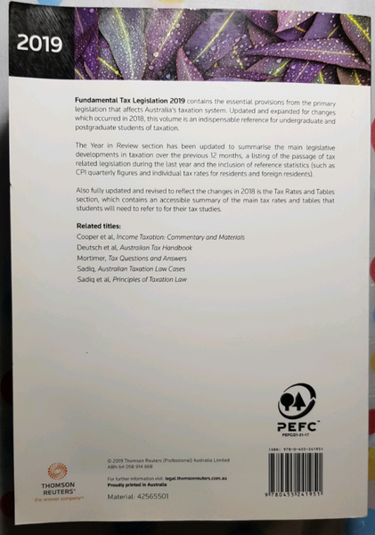Textbook Fundamental Tax Legislation 2019 Textbooks - 