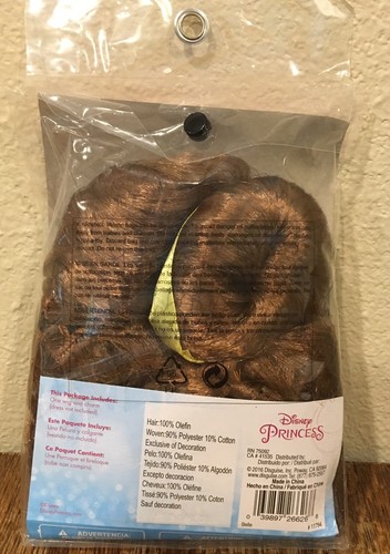 Disney Belle Princess Wig New Dress Up Child Size