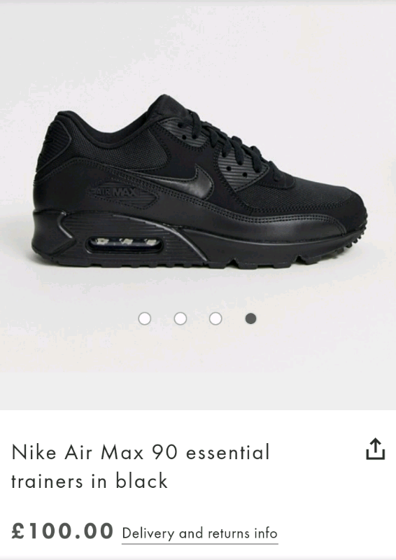 Nike Air Max 90 Essential Black | in Reddish, Manchester | Gumtree Nike Air Max 90 Essential Black | in Reddish, Manchester | Gumtree