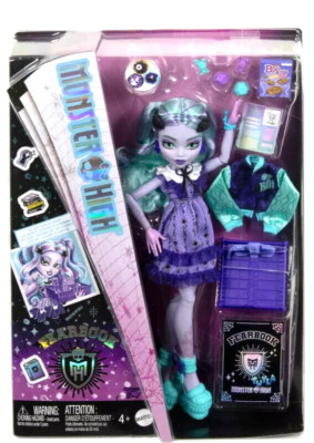 Monster High Fearbook G3 TWYLA 12'' Gamer Doll Varsity Jacket Board Game New 2024