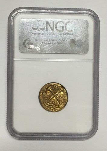 1623-65 NRR Colombia 2 Escudos F-1 Maravillas Gold Treasure Coin AU 58