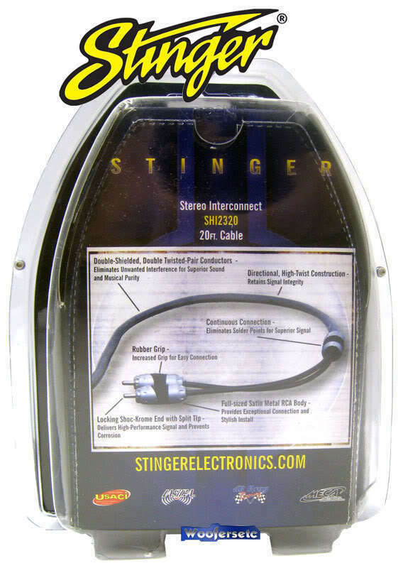 pkg STINGER SHI4317 + SHI2317 17FT 4 + 2 CHANNEL = 6 CH RCA CABLE 17FT WIRES NEW