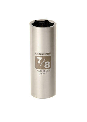 Craftsman 7/8 in. X 1/2 in. drive SAE 6 Point Deep Socket