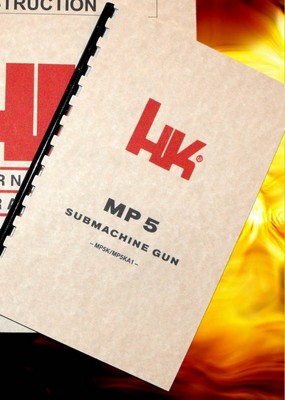 HECKLER & KOCH HK MP-5 Owners Instruction Rifle MANUAL 53 page & MP5K MP5KA1 Gun