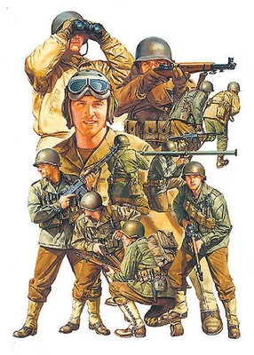 Tamiya 1/48 WWII US Army Infantry GI Set 32513