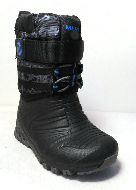 

Водонепроницаемые ботинки Merrell Snowqlite BlackGray Snow, размер 7 для маленьких детей, #ML259519, Black/gray