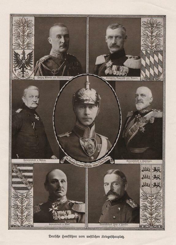 Allemand Guide De L'ArmÃ©E De Westlichen Kriegsschauplatz Pression De 1914 1.