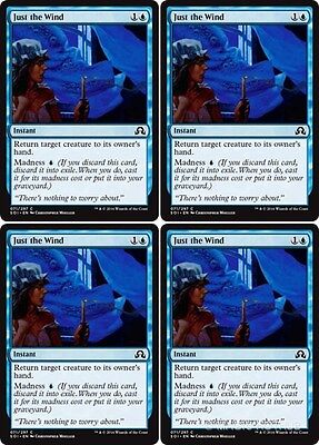 4x JUST THE WIND Shadows over Innistrad MTG Blue Instant Com