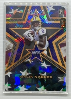 2024 Wild Card Auto Mania Malik Nabers Cracked Ice Rookie RC #21/25