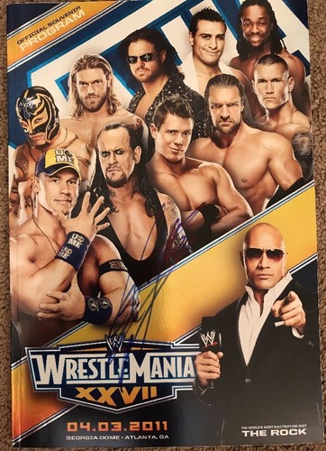WWE WRESTLEMANIA23 サイン入り記念プレート WWF WRESTLEMANIA VI ORIG EVENT POSTER SIGNED AUTOGRAPH VINCE