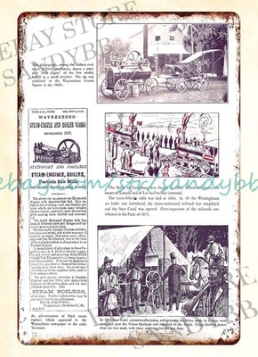 plaques 1953 Frick Co Steam Engines Threshers Saw Mills Waynesboro PA tin sign