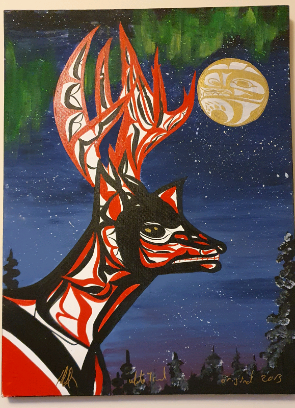 Original First Nations artwork/ painting on canvas (2013; Vancouver