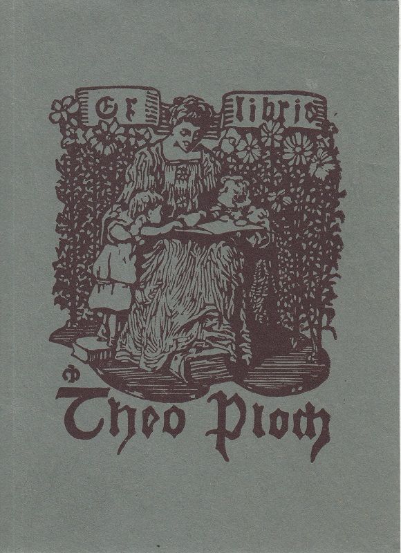 Exlibris Bookplate Coupe Meinhard Jacoby De Mutter ( MÃ¨Re) Enfants