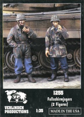 Verlinden Productions 1:35 Fallschirmjagers Ger Paratroopers 2 Figures Kit 1255
