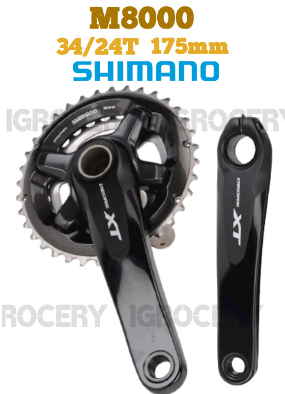 Shimano XT M8000 Hollowtech II 2x11-speed Crankset 34/24T 175mm New(WITHOUT BB)