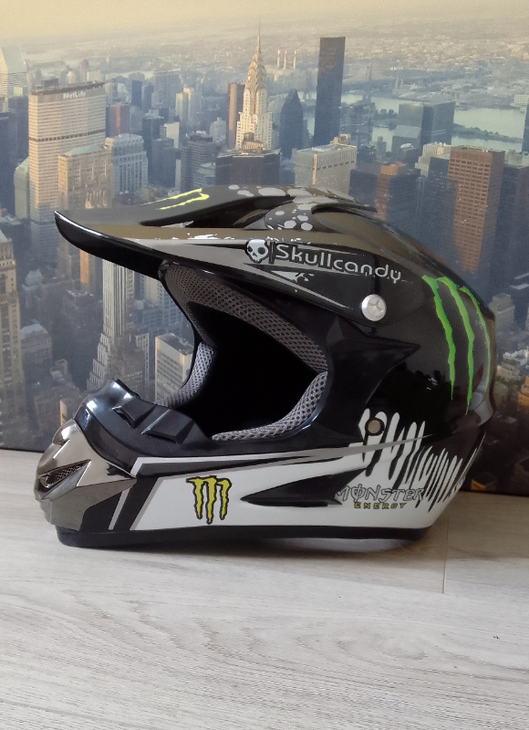 Monster Energy/Skullcandy MX Motocross Full Face Helmet in