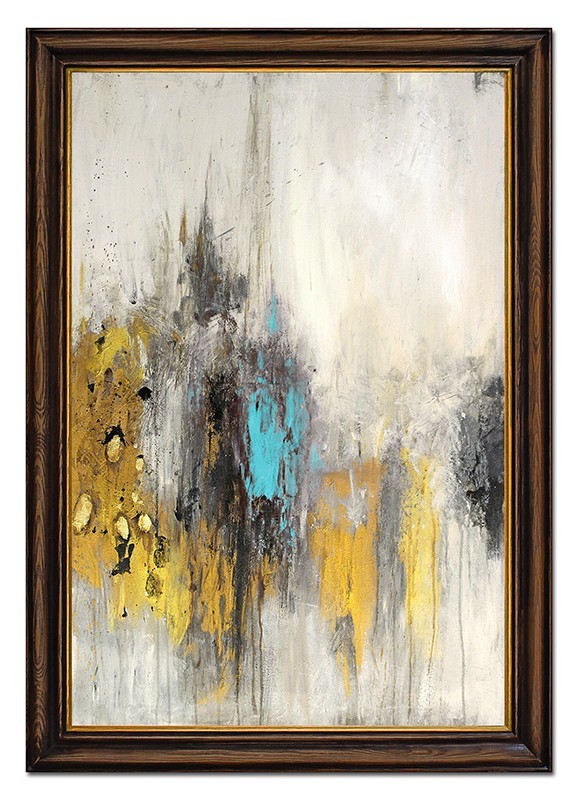 Moderne Art Abstraktion-105x75cm-ÃLbild Toile Avec Cadre Tableau G101649