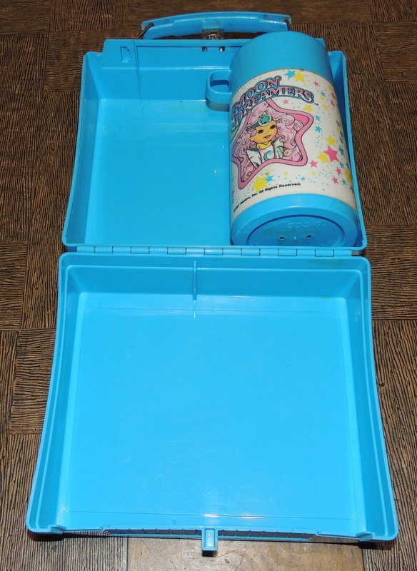 Vintage Moon Dreamers Plastic Blue Lunch Box & Thermos??1987 Hasbro??RARE BLUE!!